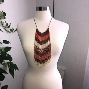 Bead Fringe Necklace
